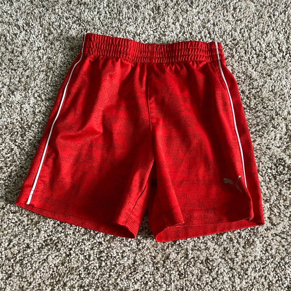 Boy’s red athletic shorts by Puma. 18 month.